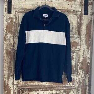 Goodfellow & Co Dark Blue Polo with White Stripe